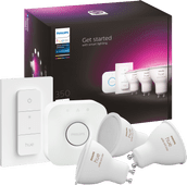 Philips Hue White & Colour Starter 3-Pack GU10 + dimmer