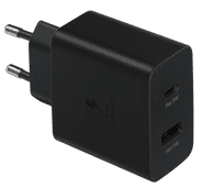 Samsung Super Fast Charging Charger with 2 USB Ports 35W Black 