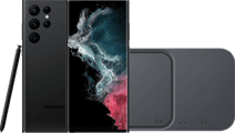Coolblue Samsung Galaxy S22 Ultra 128GB Zwart 5G + Samsung Duo Draadloze Oplader 15W aanbieding