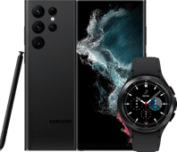 Coolblue Samsung Galaxy S22 Ultra 256GB Zwart 5G + Samsung Galaxy Watch4 Classic 46 mm Zwart aanbieding