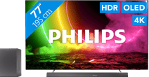Coolblue Philips 77OLED806 - Ambilight + Soundbar + Hdmi kabel aanbieding