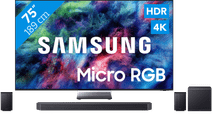 Samsung Micro RGB 75" R95H (2026) + Samsung HW-Q990H (2026) Samsung tv voor gaming