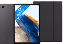 Coolblue Samsung Galaxy Tab A8 32GB Wifi + 4G Grijs + Just in Case Book Case Zwart aanbieding