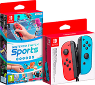 Coolblue Nintendo Switch Sports + Joy-Con set Rood/Blauw aanbieding