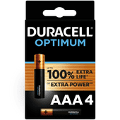 Duracell Alkaline Optimum AAA batteries 4 units Sensor accessory