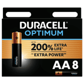 Duracell Alkaline Optimum AA batteries 8 units Sensor accessory