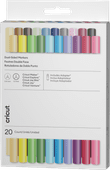 Cricut Dual Tip Markers Ultimate (set van 20) + adapter Materiaal voor Cricut Joy snijplotter