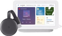 Coolblue Google Chromecast V3 + Google Nest Hub 2 Chalk aanbieding