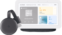 Coolblue Google Chromecast V3 + Google Nest Hub 2 Charcoal aanbieding