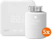 Coolblue Tado Draadloze Slimme Thermostaat V3+ Startpakket + 5 radiatorknoppen aanbieding