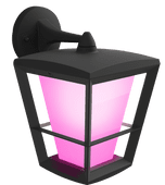 Philips Hue Econic muurlamp White and Color Zwart hangend Philips Hue wandlamp voor buiten