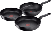 Tefal Hard Titanium Pro Koekenpannenset 24 + 28 cm + Wokpan 28 cm Koekenpan met anti-aanbaklaag