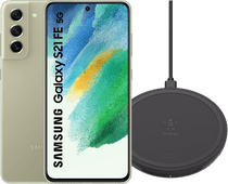 Coolblue Samsung Galaxy S21 FE 128GB Groen 5G + Belkin Draadloze Oplader 10W aanbieding