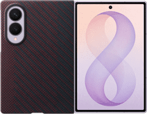 Samsung Galaxy Z Fold 8 Carbon Back Cover met Magneet Rood Samsung Galaxy Z Fold 8 hoesje