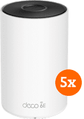 TP-Link Deco XE75 Mesh Wifi 6E 5-pack Wifi oplossing voor thuiswerken in een vrijstaand huis