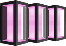 Philips Hue Impress Wall Lamp White and Color Black Narrow 3-pack smart outdoor lighting