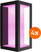 Coolblue Philips Hue Impress muurlamp White and Color zwart smal 4-pack aanbieding