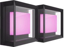 Coolblue Philips Hue Econic muurlamp White and Color Zwart modern duo pack aanbieding