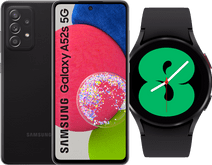 Coolblue Samsung Galaxy A52s 128GB Zwart 5G + Samsung Galaxy Watch4 40 mm Zwart aanbieding