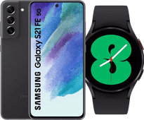 Coolblue Samsung Galaxy S21 FE 128GB Grijs 5G + Samsung Galaxy Watch4 40 mm Zwart aanbieding
