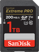 SanDisk SDXC Extreme Pro 1TB 200mb/s Sandisk SD kaart