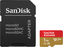 SanDisk MicroSDXC Extreme 1TB 190mb/s Micro SD kaart