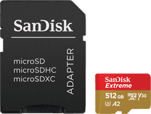SanDisk MicroSDXC Extreme 512GB 130MB/s Sandisk geheugenkaart