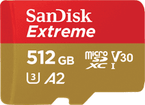SanDisk MicroSDXC Extreme 512GB 130MB/s MicroSDXC kaart