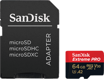 SanDisk MicroSDXC Extreme Pro 64GB 200mb/s Micro SD kaart