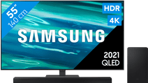 Coolblue Samsung QLED 55Q80A + Soundbar aanbieding