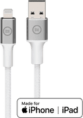 BlueBuilt USB-A to Lightning Cable 3m Nylon White Computer cable