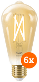 WiZ Smart Filament lamp Edison 6-pack - Warm tot Koelwit Licht - E27 WiZ LED lamp