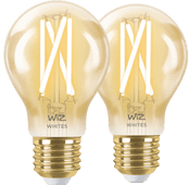 WiZ Smart Filament lamp Standaard Goud 2-pack - Warm tot Koelwit Licht - E27 Smart lamp met WiFi