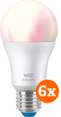 WiZ Smart lamp 6-pack - Gekleurd en Wit Licht - E27 Smart lamp met E27 fitting