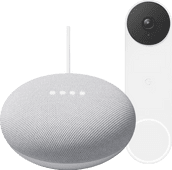 Google Nest Mini White + Google Nest Doorbell Smart home hub