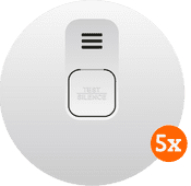 Elro Blue Line CBFS58R Linkable Smoke Detector 5-pack (10 years) Elro Blueline smoke detector