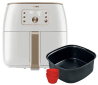 Philips Airfryer XXL Smart Sensing Premium Wit HD9870/20 + Bakvorm Airfryer met bakprogramma's