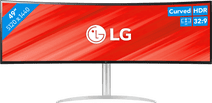 LG UltraWide 49WQ95C-W monitor with adjustable height