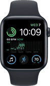 Coolblue Apple Watch SE (2022) 44mm Midnight Aluminium Midnight Sportband aanbieding