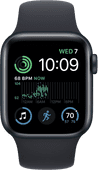 Coolblue Apple Watch SE (2022) 40mm Midnight Aluminium Midnight Sportband aanbieding