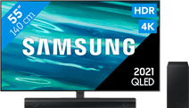Coolblue Samsung QLED 55Q80A + Soundbar aanbieding