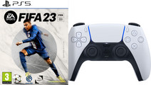 Coolblue FIFA 23 PS5 + Sony Dualsense Controller Wit aanbieding