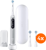Coolblue Oral-B iO 6n Grijs + iO Ultimate Clean opzetborstels (4 stuks) aanbieding