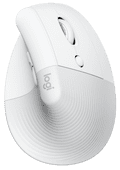 Logitech Lift for Mac Vertical Ergonomic Mouse White small mouse