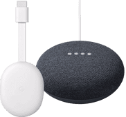 Coolblue Google Chromecast 2K met Google TV + Google Nest Mini Zwart aanbieding