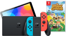 Nintendo Switch OLED Red/Blue + Animal Crossing New Horizons Nintendo Switch