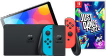 Coolblue Nintendo Switch OLED Rood/Blauw + Just Dance 2022 aanbieding