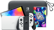 Coolblue Nintendo Switch OLED Wit + Just Dance 2022 + hoesje aanbieding