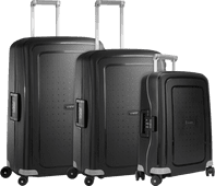 Coolblue Samsonite S'Cure Spinner 75+69+55 cm Black Kofferset aanbieding