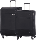 Samsonite Base Boost Expandable Spinner 78cm + 66cm Black Suitcase Set large suitcases